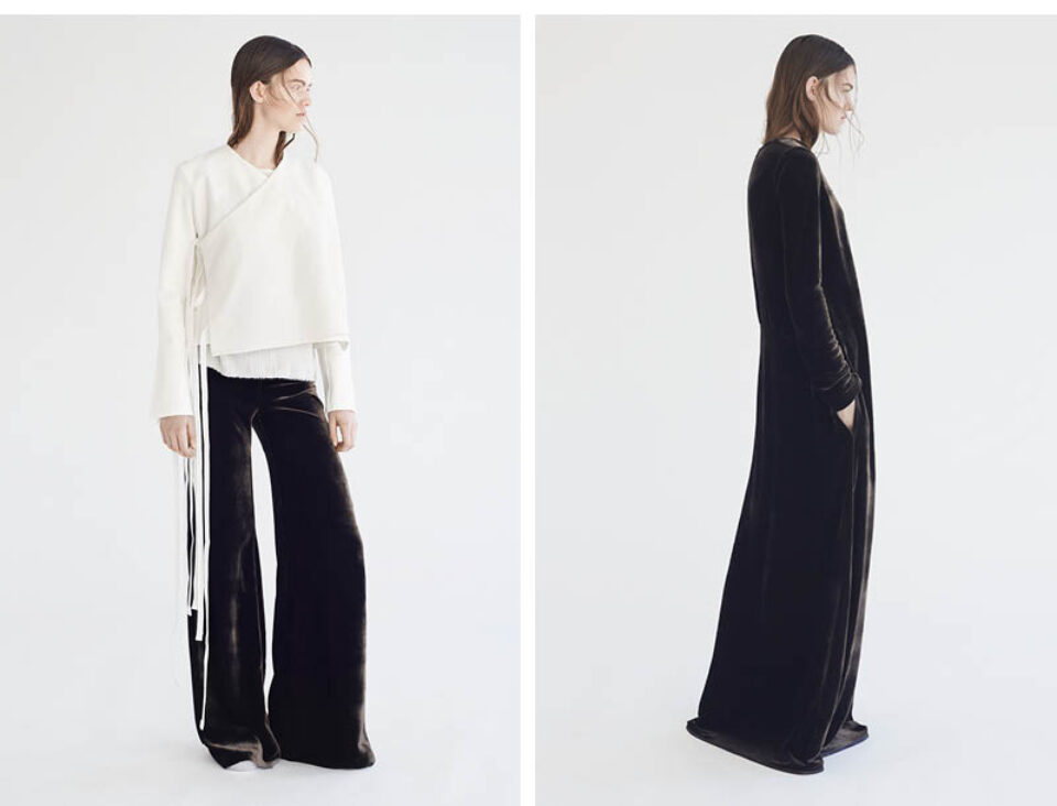 AF Velvet Trousers, Wrap Top & Dress